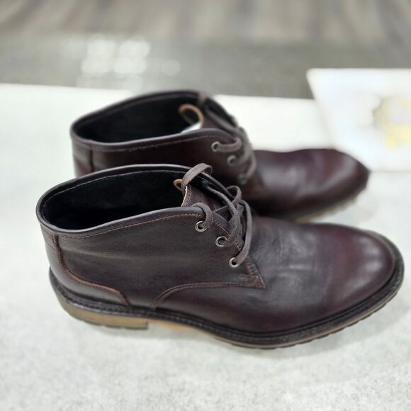 🐢 Andrew Marc leather Chukka boots Size 7.5 Excellent Condition! - Picture 8 of 17